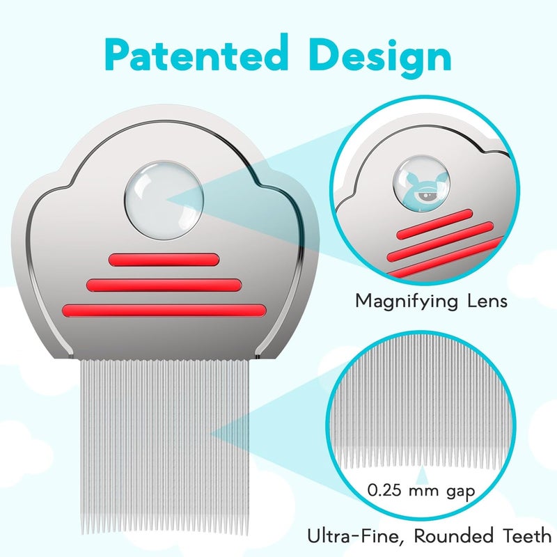 Adamson Lice Comb - Stainless Steel Lice Comb for Kids - Effective Nit Comb - Lice Combs for Thick Hair - Durable and Easy to Clean - Peine para Piojos y Liendres para Niñas - Image 3